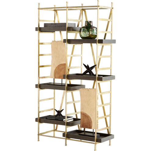 Corsetto 73 X 42 inch Gold And Grey Etagere