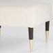 Oscar 13.25 inch Dark Brown and Cream Ottoman