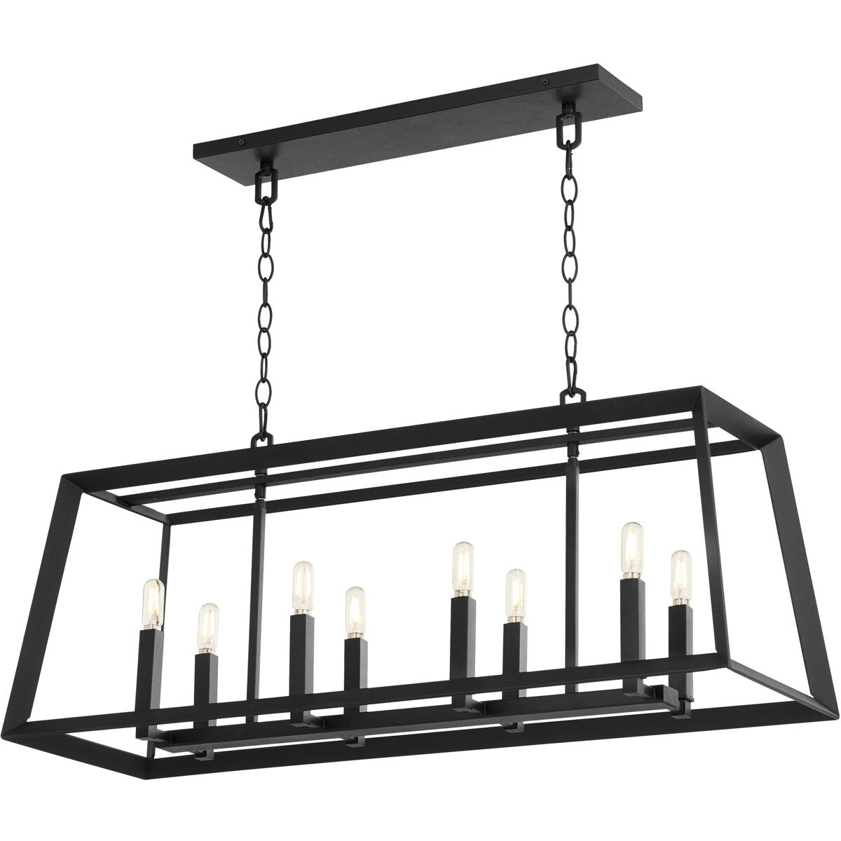 Hyperion 8 Light 37 inch Noir Island Light Ceiling Light