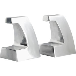 Apostrophe 6 X 5 inch Polished Aluminum Bookends