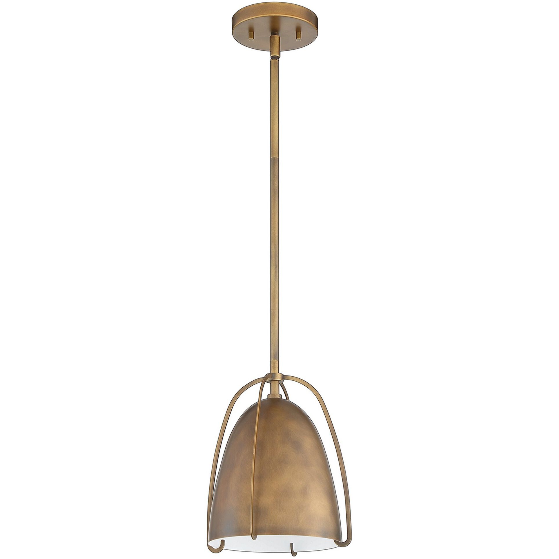 Kendal Lighting Alina Mini 1 Light 9 inch Brass Pendant Ceiling Light PF117-BRS - Open Box