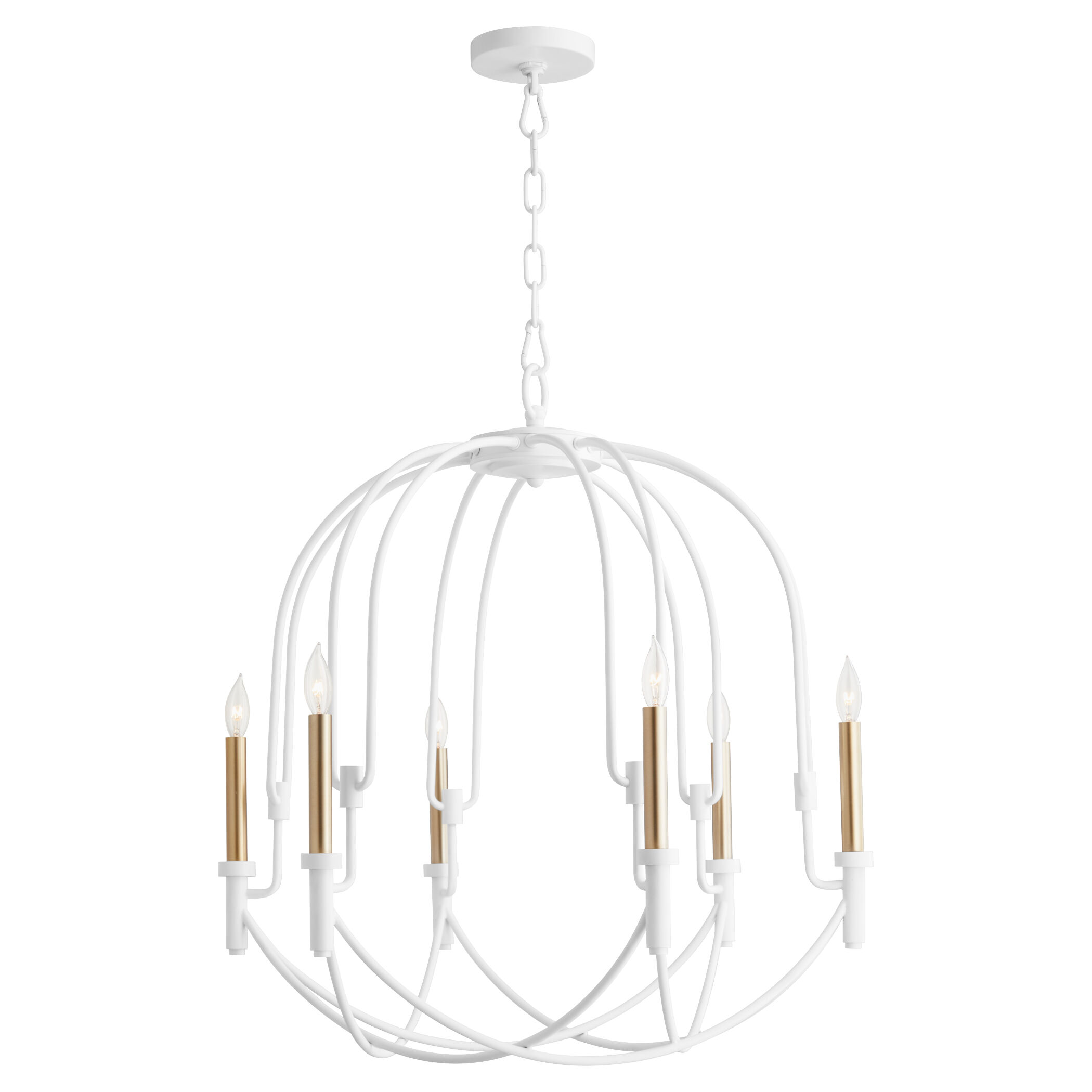 Linari 6 Light 26 inch Studio White Pendant Ceiling Light