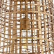 Grid 1 Light 15.5 inch Antique Brass Pendant Ceiling Light