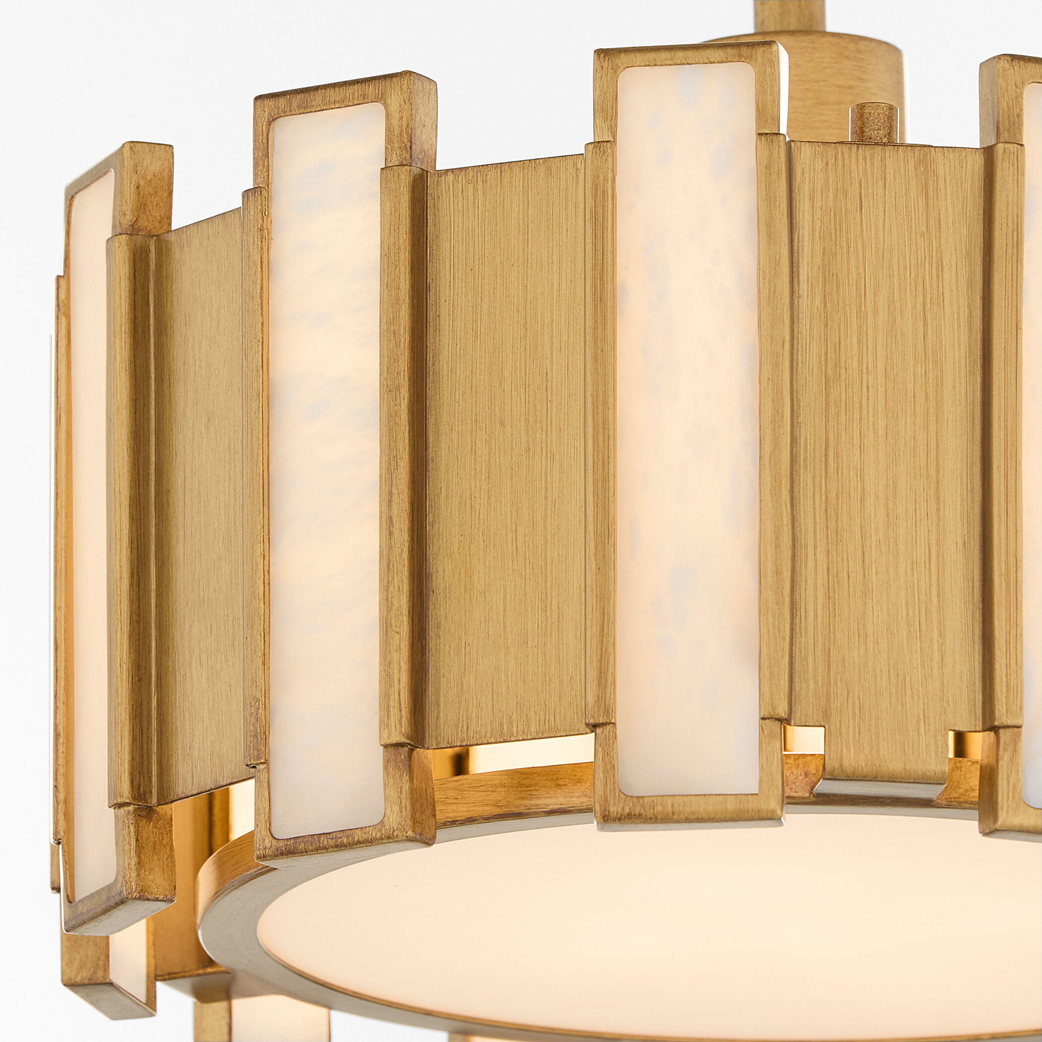 Volterra 1 Light 15 inch Aged Brass Pendant Ceiling Light