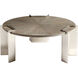 Arca 41 inch Weathered Oak And Stainless Steel Coffee Table