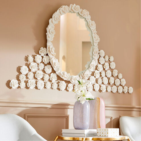 Gardenia 34 X 29 inch White Wall Mirror