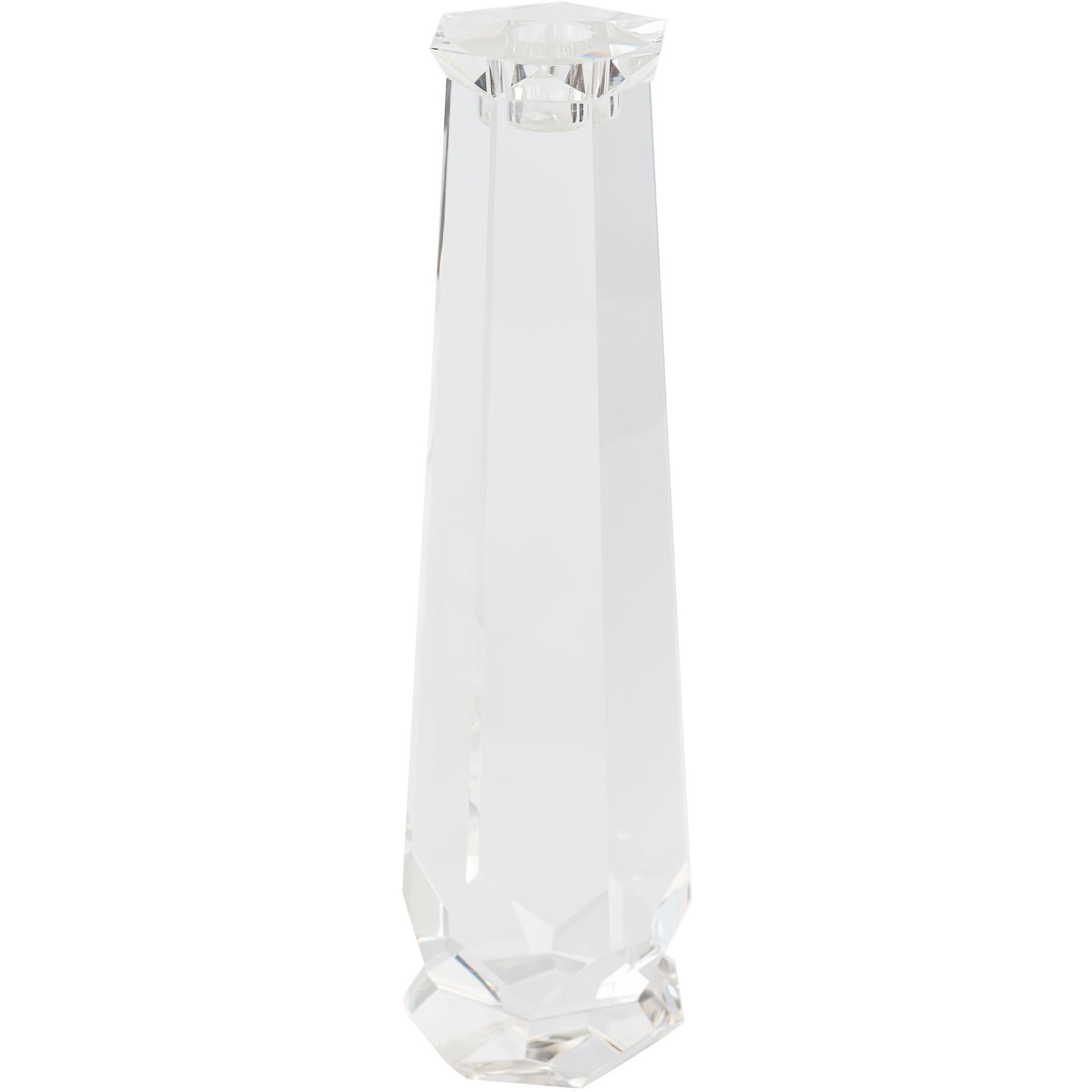 Faceted 13.5 X 3.75 inch Candleholder, Tall