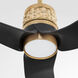 Levant 62 inch Aged Brass with Matte Black Blades Ceiling Fan