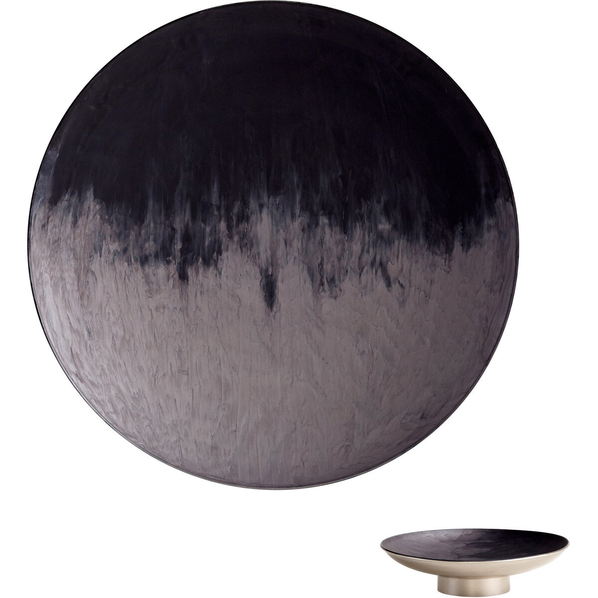 Dual Tone 14 inch Matt And Black Pearl Plate