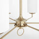 Ginevra 6 Light 38 inch Aged Brass Chandelier Ceiling Light, Small