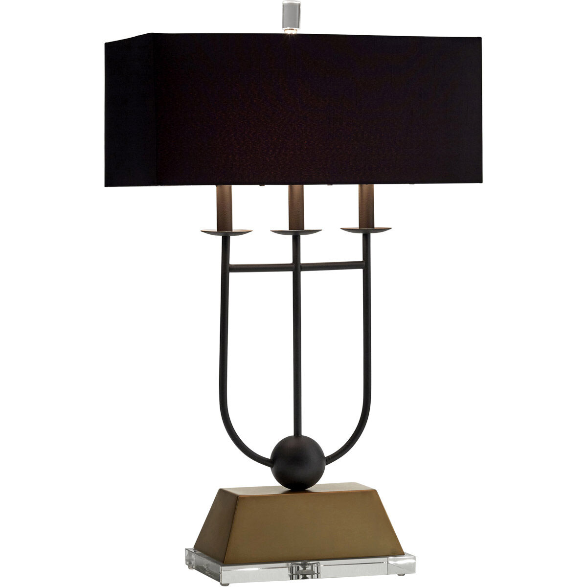 Euri 32 inch 15.00 watt Black and Gold Table Lamp Portable Light