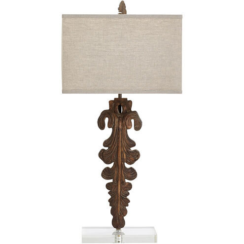 Soren 33.25 inch 100 watt Limed Gracewood Table Lamp Portable Light