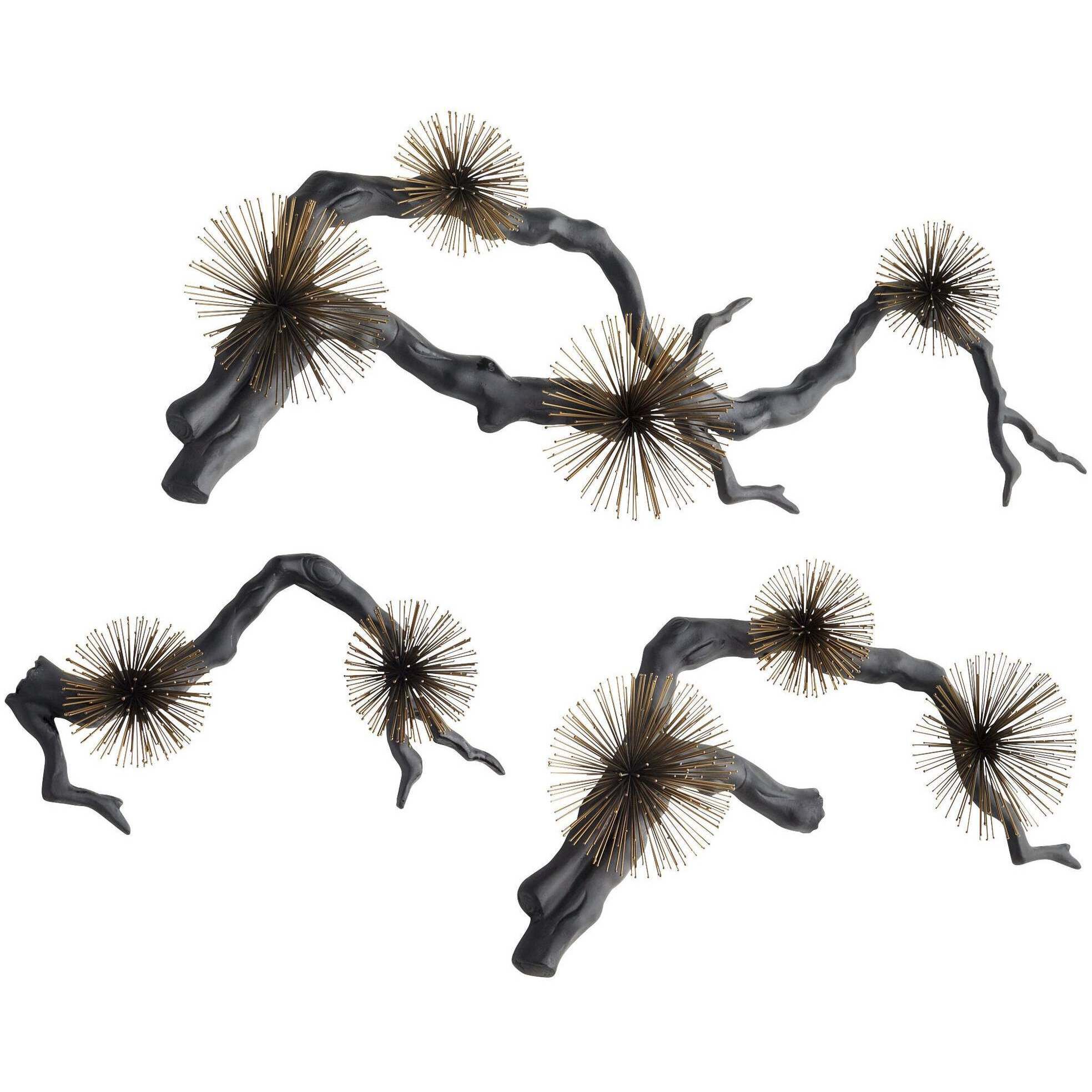 Ichiyo Black and Gold Accents Wall Decor, Medium