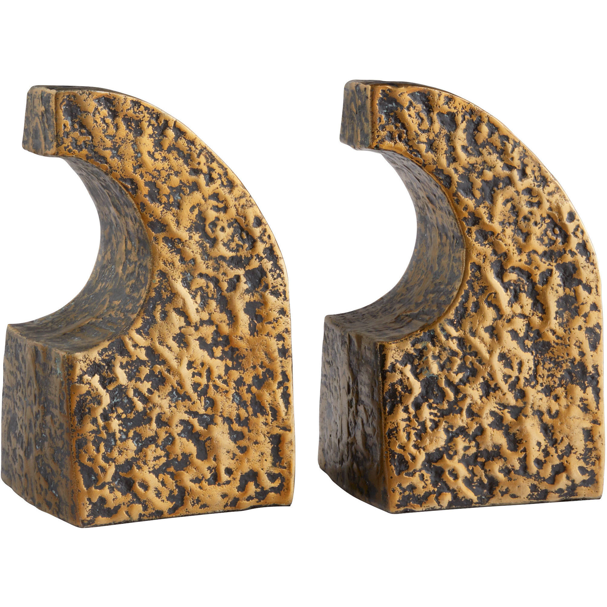 Apostrophe 5 X 5 inch Antique Brass Bookends