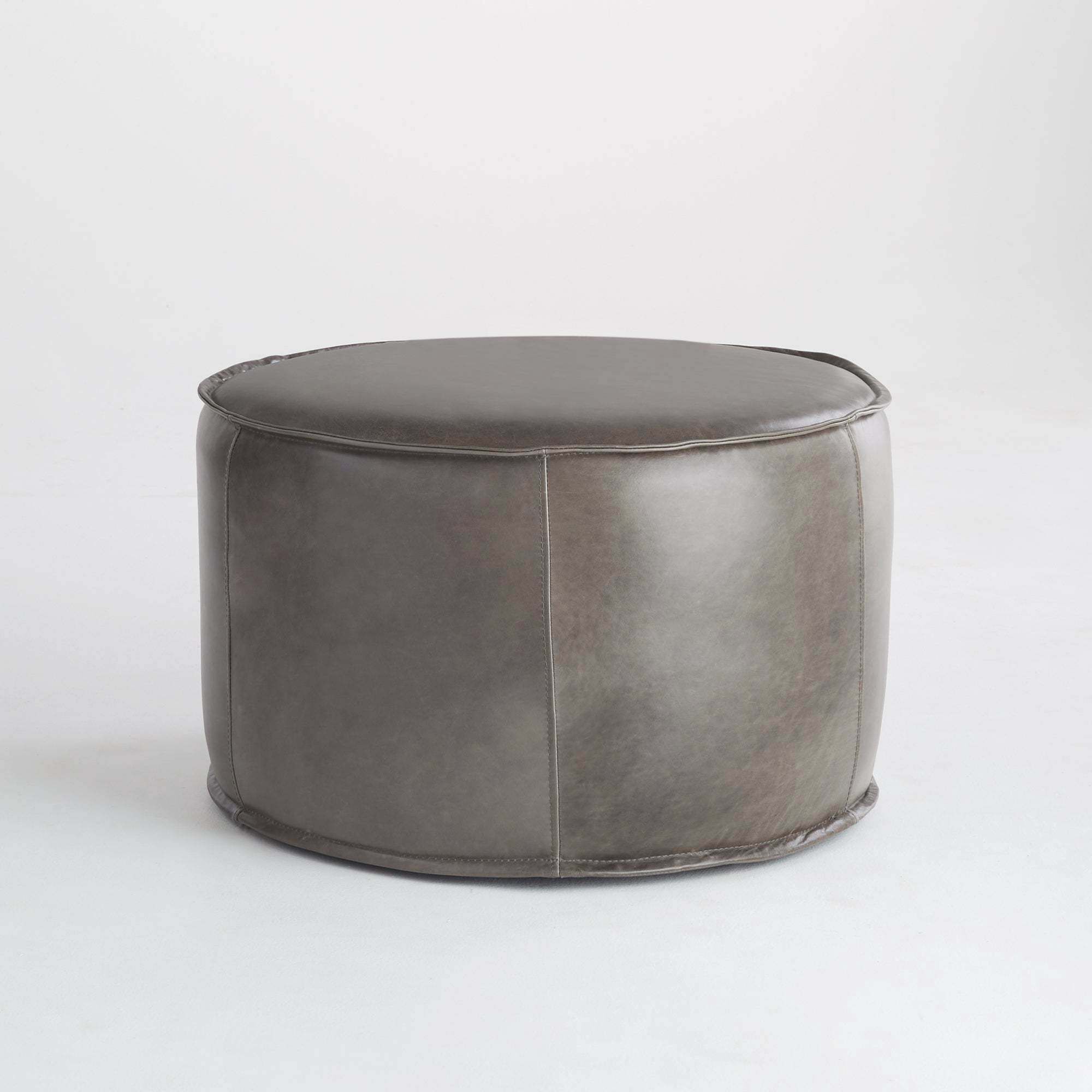 Lusso 20 inch Grey Pouf
