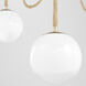 Rockport 3 Light 12 inch Aged Brass and Brown Pendant Ceiling Light