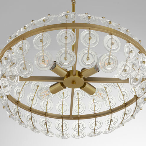 Selena 4 Light 10 inch Aged Brass Pendant Ceiling Light