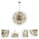 Saturn 8 Light 35 inch Silver Leaf Pendant Ceiling Light
