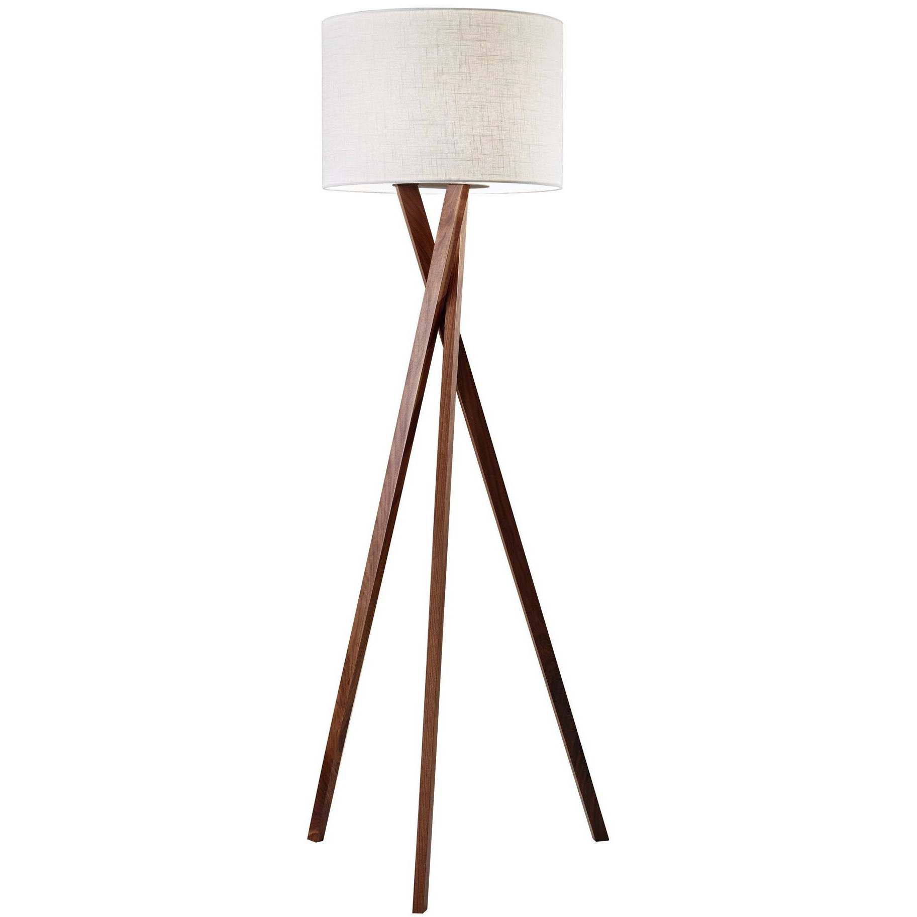 Brooklyn 63 inch 150.00 watt Walnut Floor Lamp Portable Light 