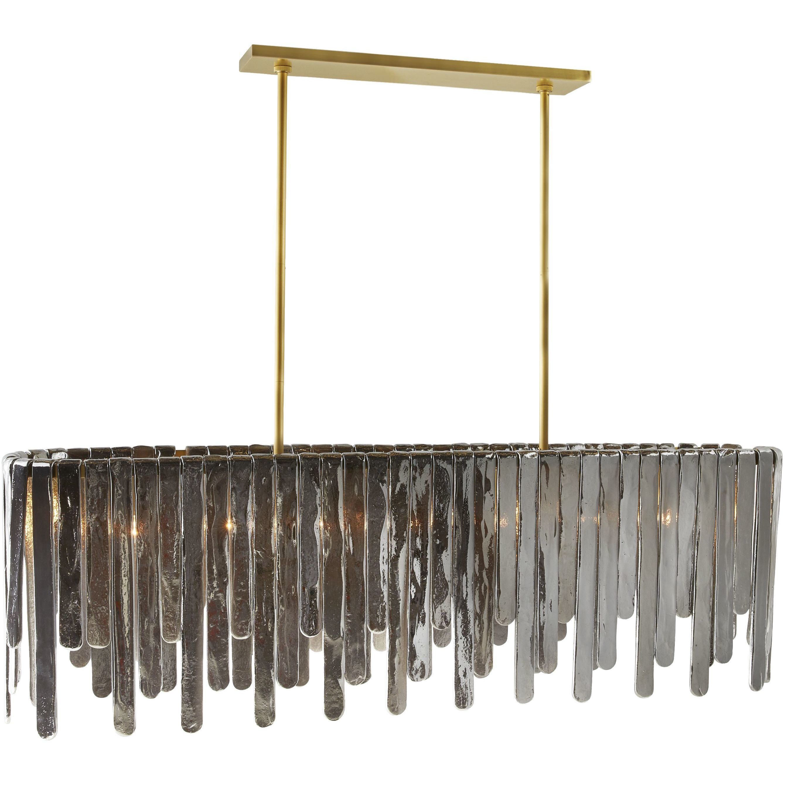 Leighton 7 Light 51.5 inch Smoke Luster Chandelier Ceiling Light