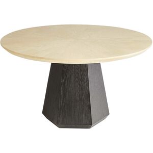 Lamu 54 inch Natural and Black Dining Table