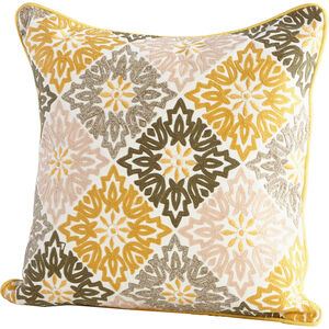 Ella 18 X 18 inch Yellow And Green Pillow Cover