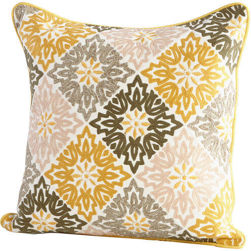 Ella 18 X 18 inch Yellow And Green Pillow Cover