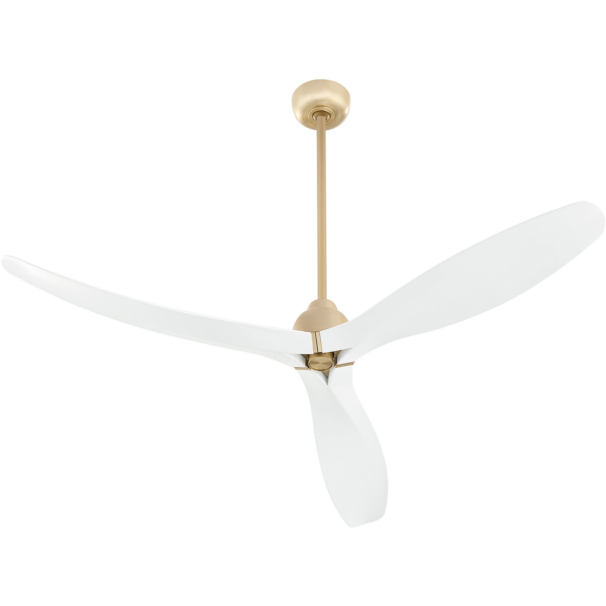 Bora Bora 62 inch Aged Brass with Studio White Blades Ceiling Fan