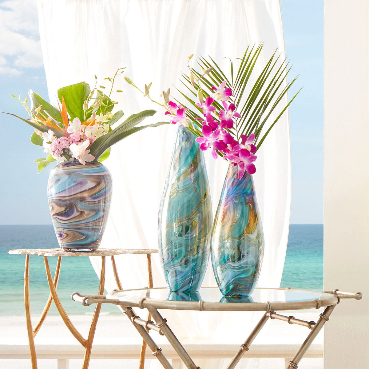 Chalcedony 16 X 5 inch Vase, Medium