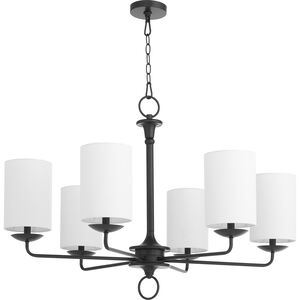 Ginevra 6 Light 38 inch Black Chandelier Ceiling Light, Small