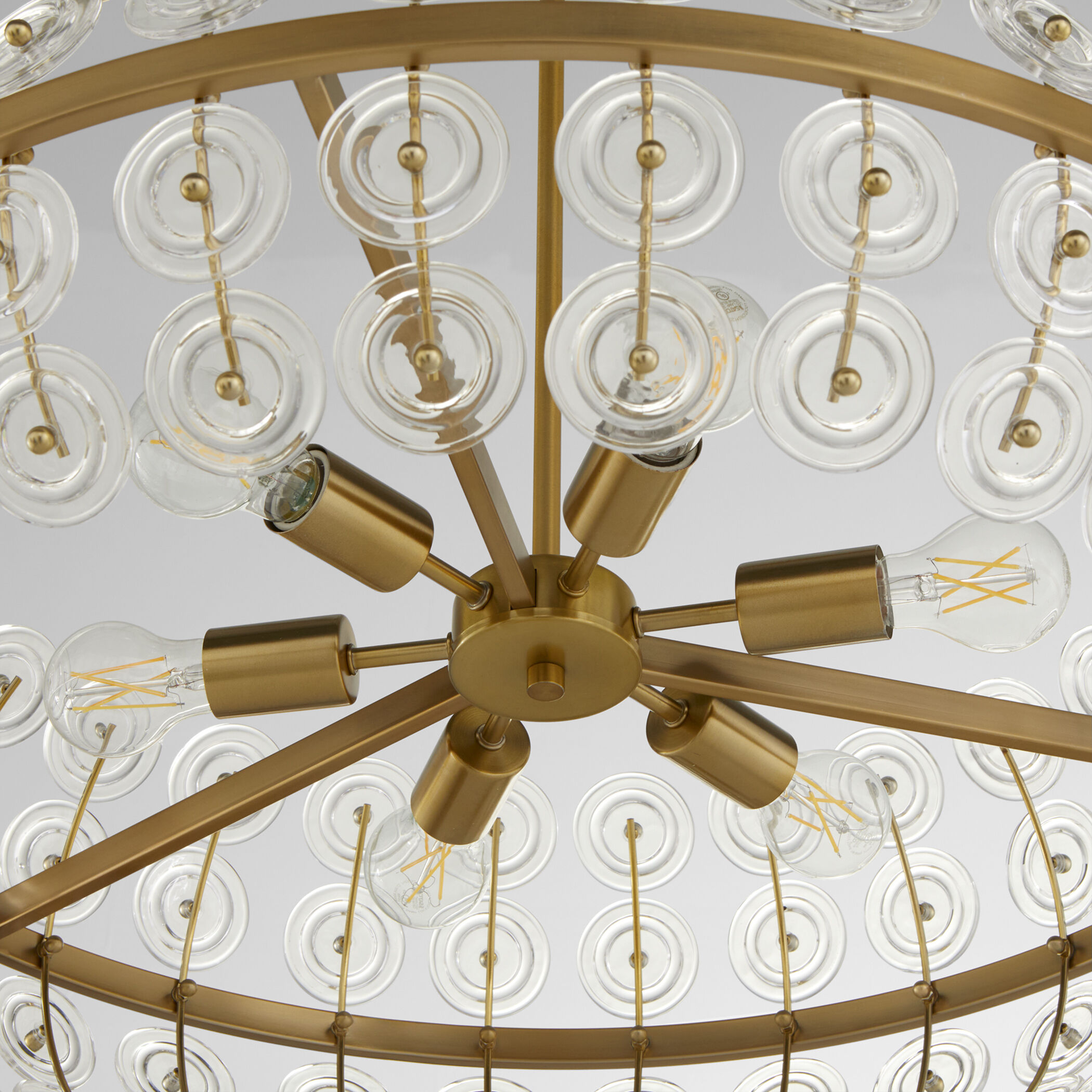 Selena 6 Light 10 inch Aged Brass Pendant Ceiling Light