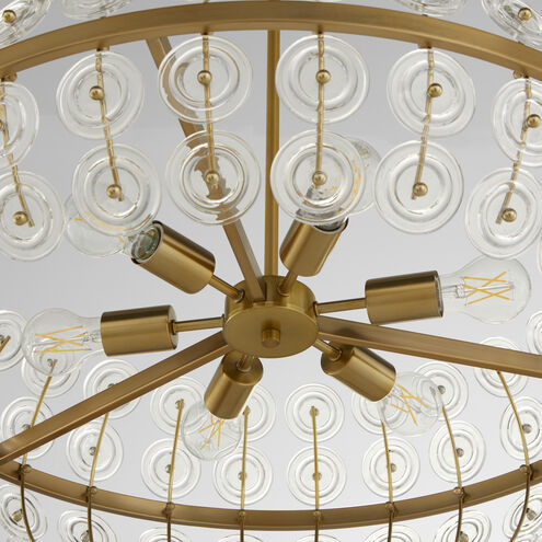 Selena 6 Light 10 inch Aged Brass Pendant Ceiling Light