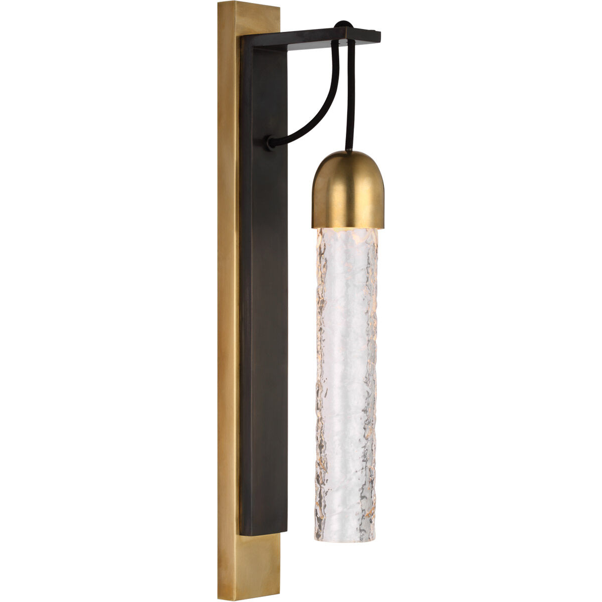 Marie Flanigan Reve LED 2.25 inch Bronze and Soft Brass Tube Sconce Wall Light, Medium