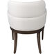 Lucien Dark Brown and Off-White Dining Chair