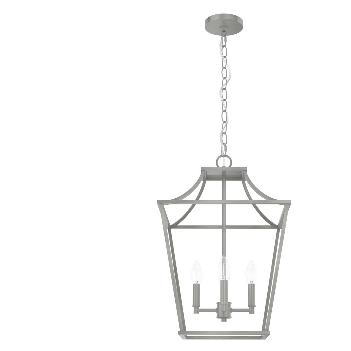 Laurel Ridge 4 Light 15.5 inch Brushed Nickel Lantern Pendant Ceiling Light