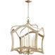 Milan 8 Light 24 inch Aged Silver Leaf Pendant Ceiling Light