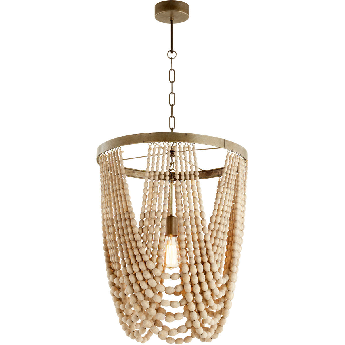 Hammock 1 Light 20 inch Tinted Raw Iron Pendant Ceiling Light, Small