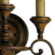 Meriel 3 Light 13 inch Antiqued Sienna Wall Bracket Wall Light