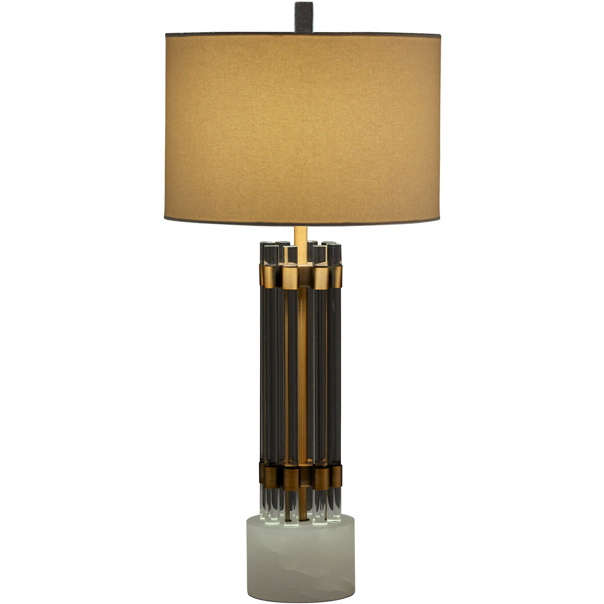 Kerberos 33 inch 100.00 watt Brass Table Lamp Portable Light