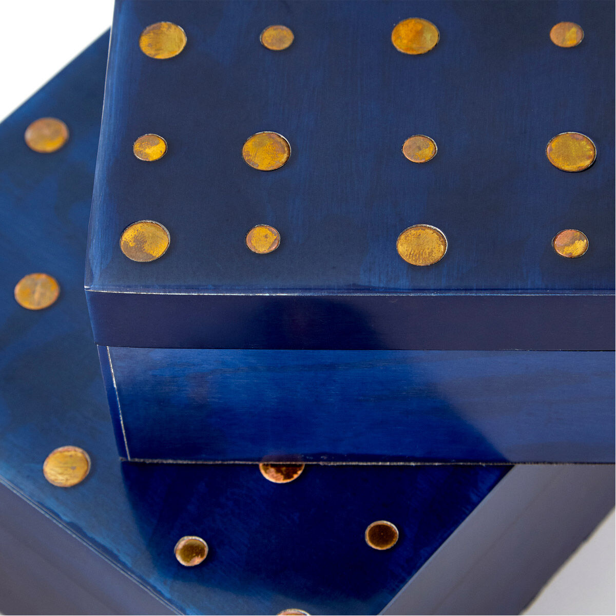 Dotty Black And Brass Container, Large