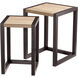 Becket 23.5 X 18 inch Oak Veneer & Black Veneer Nesting Tables
