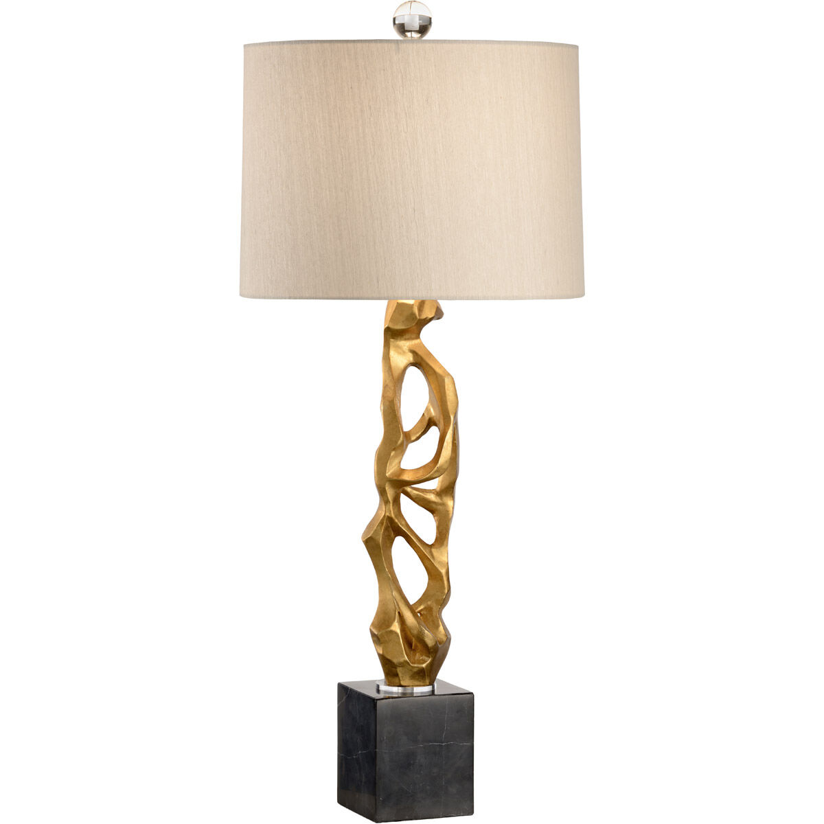 Frederick Cooper 38 inch 100.00 watt Gold Leaf/Natural Black Table Lamp Portable Light