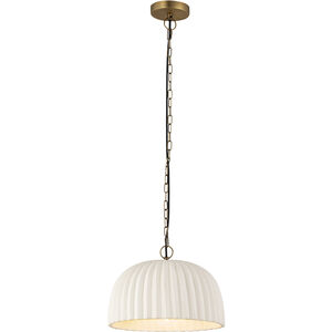 Audrey 1 Light 15 inch Antique Brass Pendant Ceiling Light