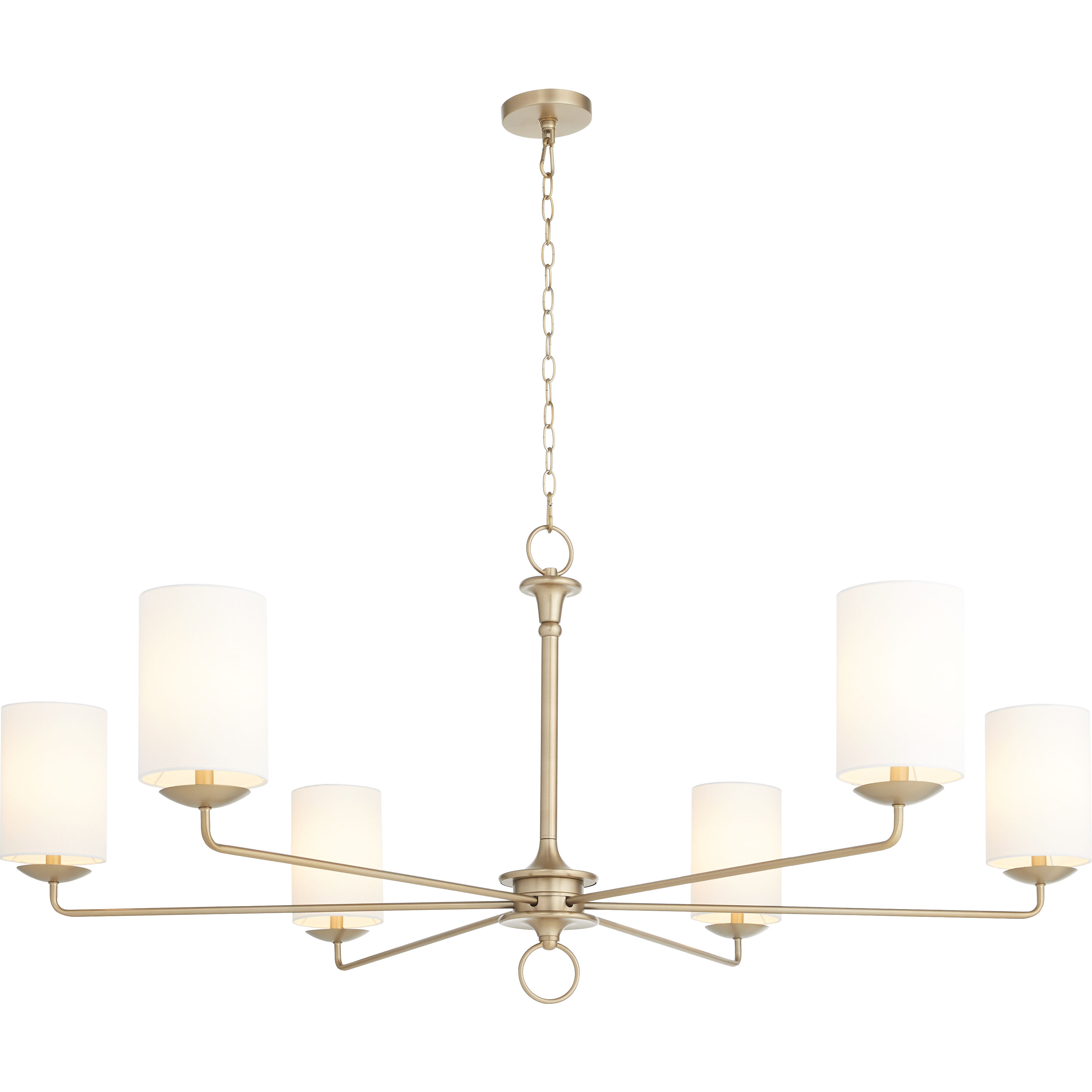 Ginevra 6 Light 62 inch Aged Brass Chandelier Ceiling Light, Large