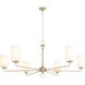 Ginevra 6 Light 62 inch Aged Brass Chandelier Ceiling Light, Large