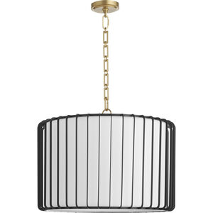 Tuxedo 3 Light 24 inch Black Pendant Ceiling Light, Medium