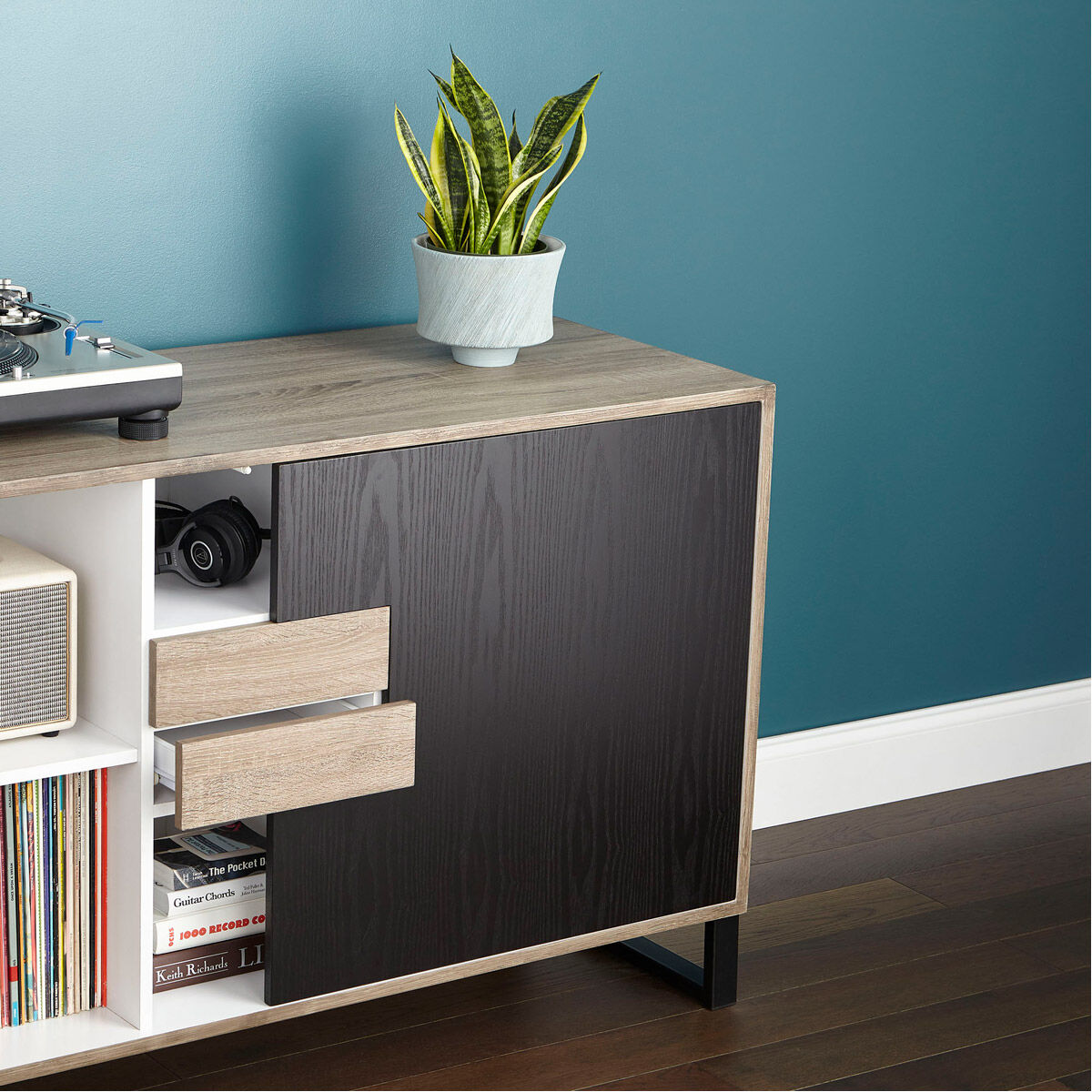 Selena Slab Oyster Blue Planter, Small