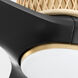 Shamal 60 inch Aged Brass with Matte Black Blades Ceiling Fan