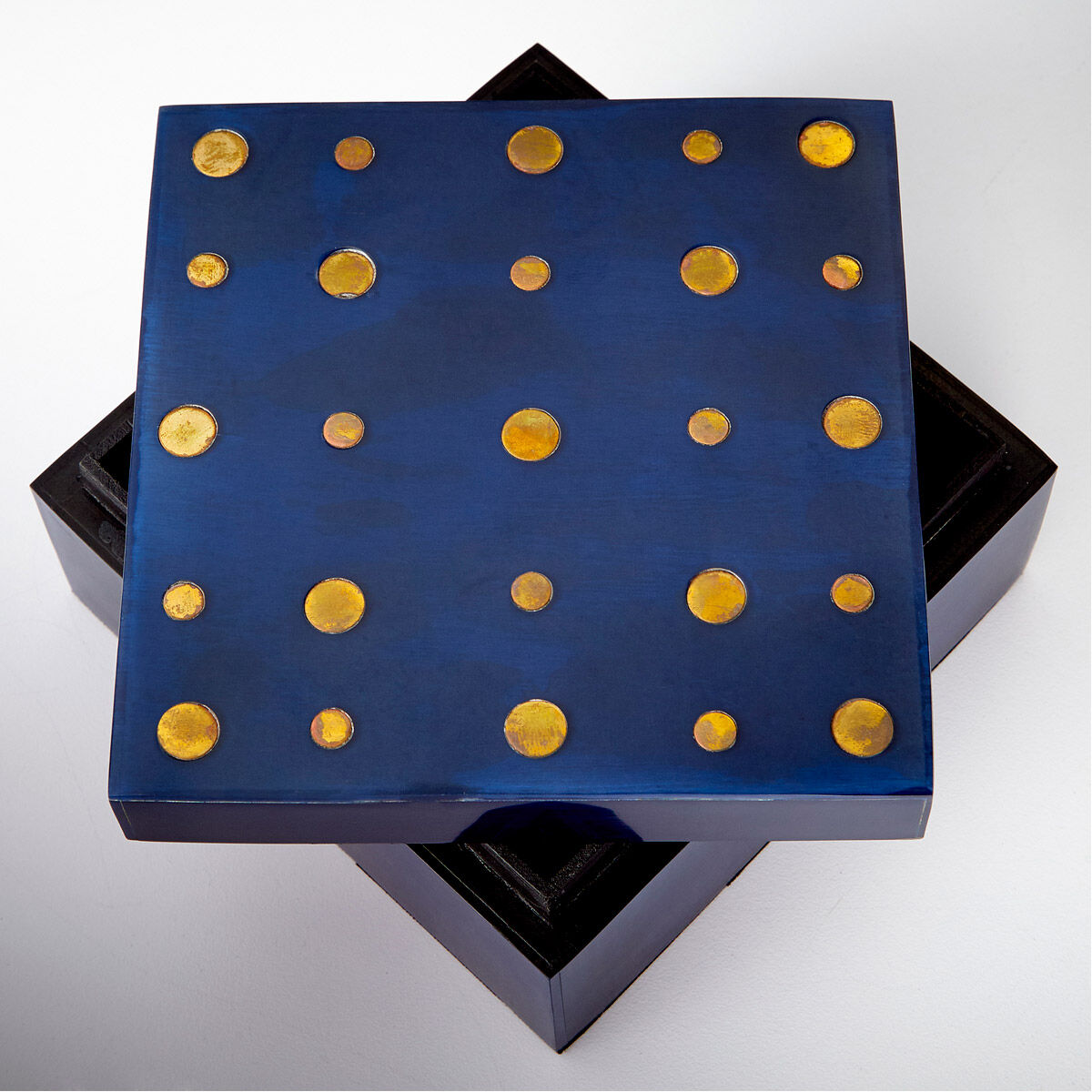 Dotty Black And Brass Container, Small