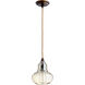 Camille 1 Light 7.25 inch Oiled Bronze Pendant Ceiling Light